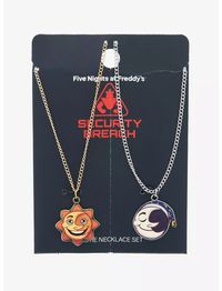 Five Nights At Freddy's: Security Breach Sun & Moon Best Friend Necklace Set