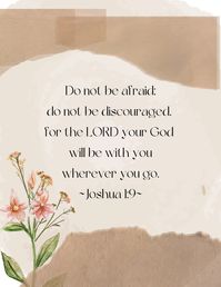 "8.5 x 11\" printable. Bible Verse: Joshua 1:9."