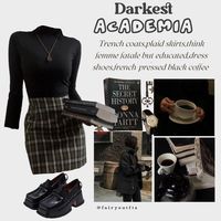 Dark academy aesthetic outfits ideas inspo old money aesthetic