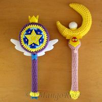 Sailor Moon and Star vs the Forces of Evil Wands - CROCHET