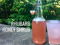 I'm on a rhubarb kick right now. Latest rhubarb concoction: the sweet-tart syrup known as shrub. A shrub - also called a drinking vinegar - is made of vinegar, sugar, and fruit. The shrub is a very