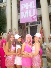 Work week pink theme phi mu sorority cute inspo