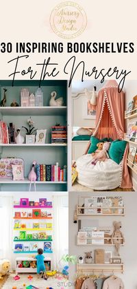 inspiring bookshelves for the nursery