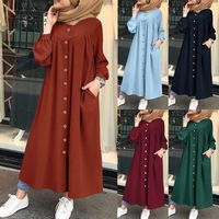 ZANZEA Vintage Long Dress Shirt Women Spring Long Sleeve