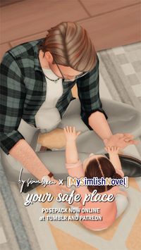 A simmireen x MySimlishNovel collab posepack! 'Your safe place' ~ Santareen adventcalender DAY 10  7 family poses between an adult and an infant ♥  family poses with an infant for the sims 4