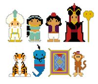 Aladdin Pixel People Character PDF pattern by CheekySharkLabs