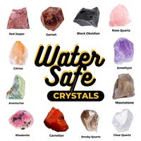 Here are some of the Crystals that are safe to put in water. Find the FREE Crystal Directory in the SVC App to learn more about this crystal and its properties. 📱⁠ 🛍️Visit your favorite Black-Owned Spiritual, Metaphysical, and Holistic Shop ✊🏾 LINK IN BIO ⁠for all your spiritual tools ⚒️ ⁠ #Svctribe #soulfulvibesco #crystal #crystals #healingcrystals #crystalenergy #gemstones #crystallove #chakra #crystalcollection #crystalshop