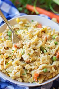 Creamy Chicken Pot Pie Noodles Recipe