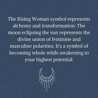 The symbol of the Rising Woman symbol represents alchemy and transformation. The moon eclipsing the sun represents the divine union of feminine and masculine polarities. It's a symbol of becoming whole while awakening to your highest potential. The work starts within and ripples outward. Add our Rising Woman to your collection of statement earrings & radiate what it means to be RISING.