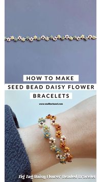 How to Make Seed Bead Daisy Flower Bracelets - MuffinChanel