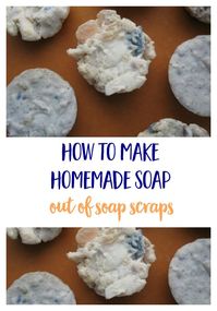 Learn how to make reuse old soap scraps and create brand new soap - a frugal DIY idea! | #soap #zerowaste #reusable #DIY #homemade