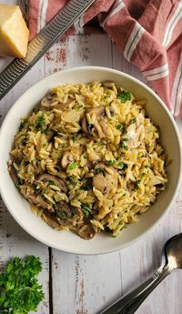 ORZO WITH MUSHROOMS RECIPE