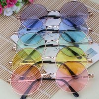 Golden Frame Round Sunglasses. Glasses Hippie Shades Lennon. Colors: Orange, Violet, Blue, Green, Yellow, Pink. Select Your Preferred Color. Brand New.