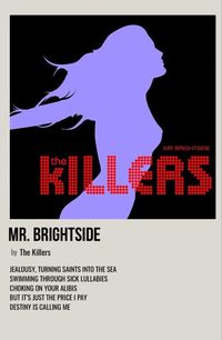 minimal polaroid song poster for mr. brightside by the killers