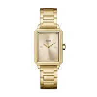 Montre Cluse Fluette Acier Doré Rectangulaire Quartz 30.6mm Fond Doré Bracelet Acier Doré Cw11507