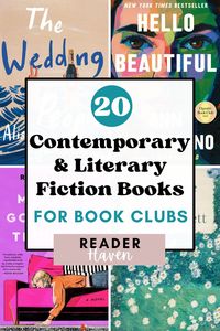 Looking for the best discussion-sparking literary fiction books and contemporary fiction novels for book clubs? You’ll love these popular must-read book club fiction books, from deeply emotional family sagas to lighter contemporary reads that will make you laugh (and everything in between)!