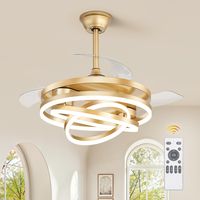 PRICES MAY VARY. Modern and Changeable Fan Shape:The special design of 3-circle LED chandelier fan can choose the fan shape according to personal or room environment. And fan blades that can be opened and closed can bring a sense of fashion to your bedroom or other indoor environment.We can make many choices with our 42 inch ceiling fan with light. 3 Different Color Temperatures:Adjustable color temperatures (3000K/4000K/6000K) can meet your needs in different occasions.Our fandelier ceiling fan