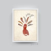 ♥ PRINT IT OFF - Handprint & Footprint Art Made Easy https://www.etsy.com/au/shop/PrintitoffShop Turkey / Gobble Gobble / Footprint Handprint DIY Paint Art Craft / Thanksgiving Decor / Kids Baby Keepsake Memory / Print Download Card 0012 Kids will love to create this little turkey! Perfect gift/card, keepsake or decor print for Thanksgiving! INSTANT ACCESS - Digital Download File STEP 1. Download (an email will be sent to you). STEP 2. Print file at home or local print shop. STEP 3. Print child'