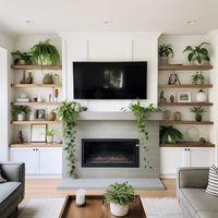 20 Electric Fireplace Ideas with TV Above - HearthandPetals