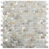 Cream Brick Pearl Shell Tile Transform your living spaces with the exquisite Cream Brick Pearl...