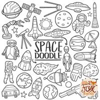 VECTOR EPS Space Astronaut Technology Tools Traditional Doodle | Etsy