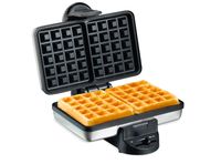 Hamilton Beach Belgian Mini Waffle Maker with Shade Control, Makes 2 at Once, Create Personalized Keto Chaffles and Hash Browns, Non-Stick Plates, Compact Design, Stainless Steel