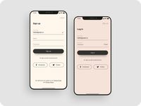 Minimalist log in sign up UI design by Pegakit