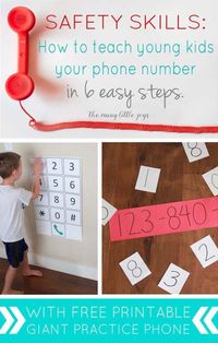 Phone number learning activity for kindergarten or preschool