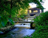 This beautiful campground is centered around the stunning shore of Aldrich Mill Pond. The small cascade that runs through the grounds may not be a raging waterfall, but it's a completely charming addition to a great site.