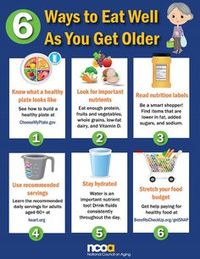 6 ways to eat well as you get older. National Council on Aging #senior #healthyeating