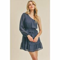 Falling for You One Shoulder Mini Dress