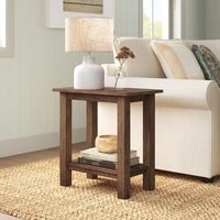 Sand & Stable Esporta Solid Wood Pedestal End Table & Reviews | Wayfair