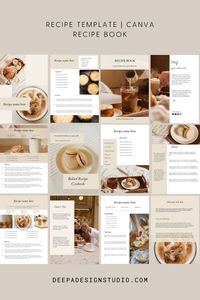 Recipe Template. Canva Recipe book template. Create your own Recipe book with this easy-to-use fully customizable recipe template. Use this bold cookbook template to save your favorite recipes as an ebook or lead magnet!