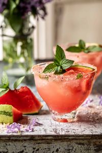 Smoky Watermelon Lemon Margarita. - Half Baked Harvest