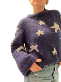 CORALINE Raglan Stars Sweater Knitting Pattern - Etsy