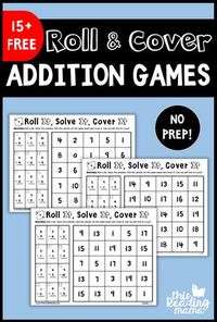 These NO PREP Addition Games are a fun way to get kids practicing their addition math facts! This is the FIRST PACK in our No Prep Math Games Series. You can find ideas on how to use these games at my No Prep Math Games page. And if you’re looking for more no prep learning games, …