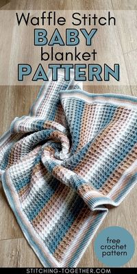 Craft a delightful waffle stitch baby blanket with our easy-to-follow pattern! The intricate woven texture of the waffle stitch adds a touch of sophistication to this charming blanket, making it a stylish addition to any modern nursery. Start crocheting today and create a treasured heirloom for your precious bundle of joy. Free Crochet Pattern.