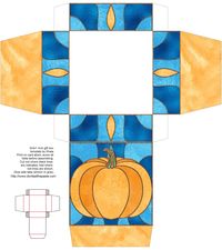 Don't Eat the Paste: Stained glass effect pumpkin gift box