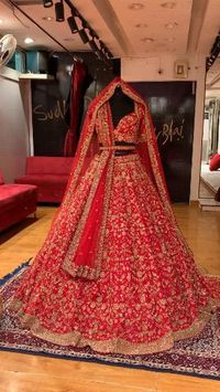 Extra flair Designer bridal lehenga Colour can be customised 1 month making time