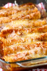 Delicious Restaurant-Style Red Cheese Enchiladas - easy and SO good!