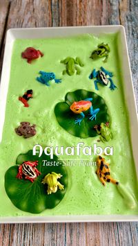 Taste-Safe Sensory Aquafaba Foam Frog-Pond