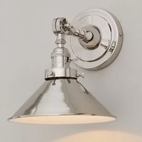 Banner Swing Arm Bath Sconce - Metal Triangular - Shades of Light