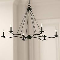 Troy Lighting Sawyer 53 1/2" Wide Iron 6-Light Candelabra Chandelier - #44Y24 | Lamps Plus