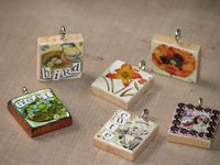 Spring Scrabble Tile jewelry