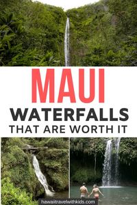 If you're heading to Maui on your next Hawaiian vacation, don't miss checking out these incredible Maui waterfalls. Not only is it a free thing to do on Maui but they are also some of the top Maui photography locations. Many of these gorgeous waterfalls on Maui are located off the famous Maui attraction: the Road to Hana. Click to find the best Maui waterfalls or pin to save for later. www.hawaiitravelwithkids.com #maui #hawaii #waterfalls