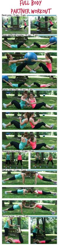 Grab a friend and complete this FUN full body partner workout.