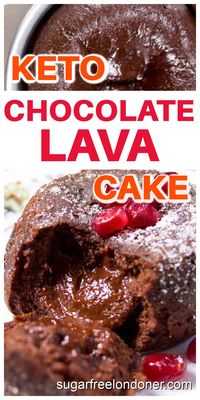 This keto lava cake is pure sugar free chocolate heaven! It's really quick and easy to make. Enjoy it straight from the oven and swoon over that how gooey centre! Your friends and family won't believe this delicious cake is low carb and sugar free.rn