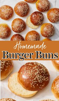 Homemade Burger Buns are SO much better than anything store-bought! Beautifully light and fluffy inside, and slightly crusty on the outside. These buns are the perfect canvas for any type of burger.