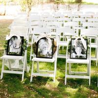 Honoring deceased family members in the front row of your wedding ceremony #wedding #ceremony #lovedone #tribute #memorial #family