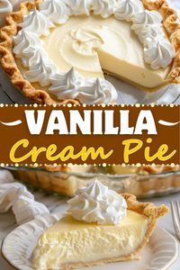 Vanilla cream pie is pure bliss! With its silky custard, buttery crust, and a cloud of whipped cream, it's the perfect blend of flavors and textures. Each bite is a comforting hug in dessert form. 